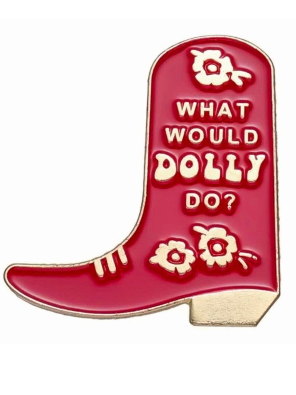 Dolly Parton Cowboy Boot Oil Dripped Lapel Enamel Pin NWT